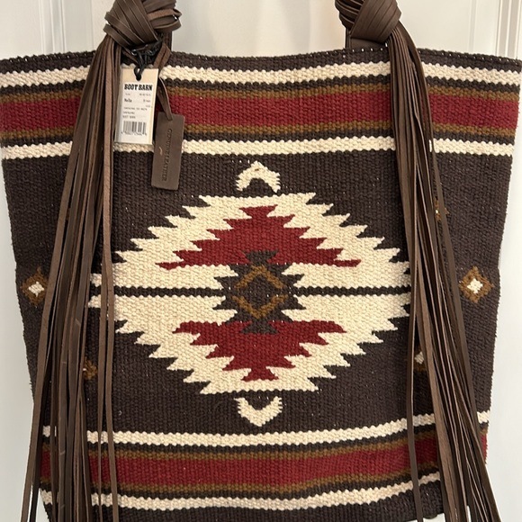 IDYLLWIND WOMEN'S BROWN ANTIOCH PIKE FRINGE TOTE HANDBAG - Picture 2 of 7